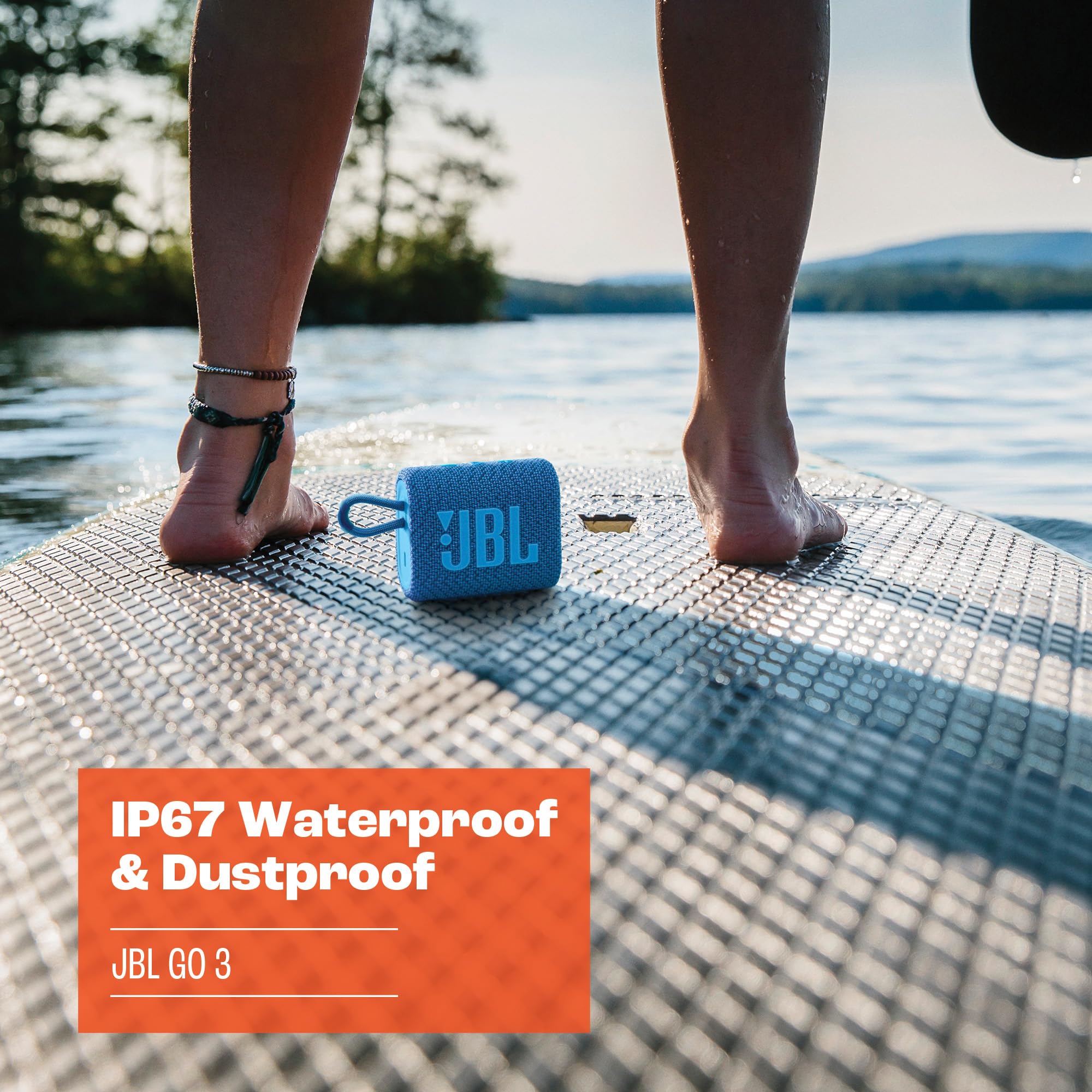 JBL Go 3 - Portable Mini Bluetooth Speaker, big audio and punchy bass, IP67 waterproof and dustproof, 5 hours of playtime, speaker for home, outdoor and travel (Red)