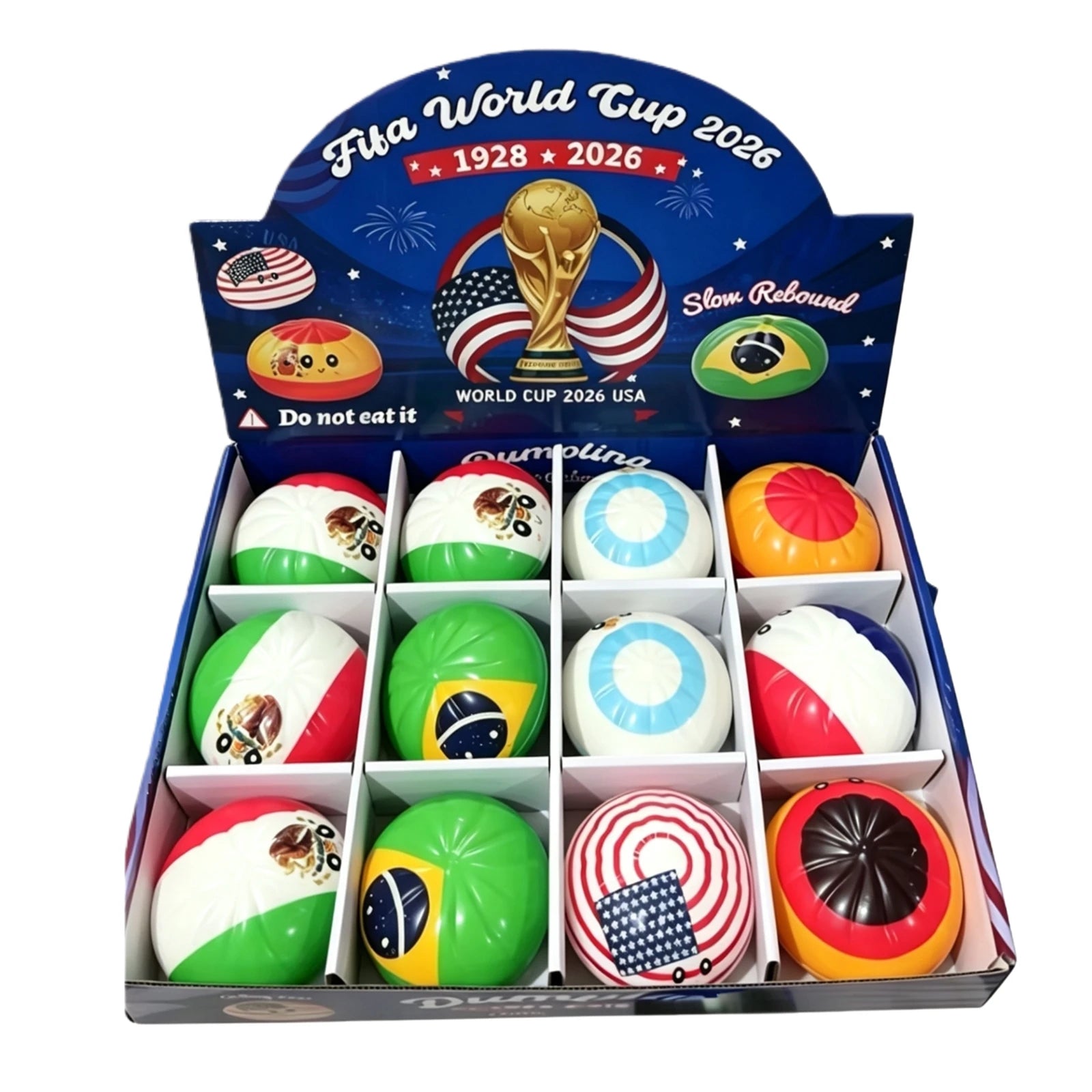 12pcs/Set USA Anniversary Liberty Dumplings USA 250th Anniversary Slow Rising Squeeze Fidget 1776-2026 Gift for Kids Adults